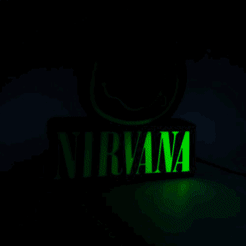 IMG_7044.gif 3D file Nirvana logo led・3D printable model to download