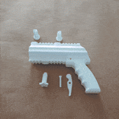 z.gif STL file LASERGUN・3D printing idea to download