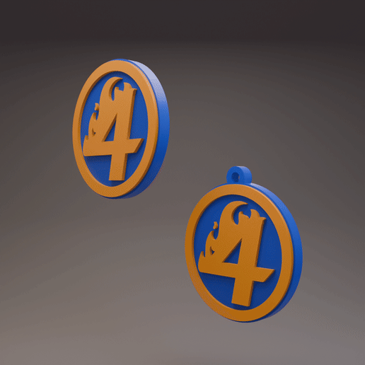 Human Torch - Marvel - Rivals - Keychain and Coin/Badge