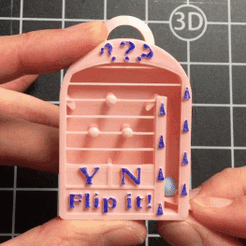 flip.gif Free STL file Keychain "Flip-it!" - Nano Pinball :)・3D print model to download