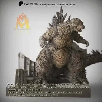 ➖ Godzilla Minus One Diorama- Classic Tokusatsu Monster - Diorama
