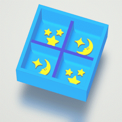 STL00632-1.gif 3D file 2pc Goodnight Snap Bar Mold・Model to download and 3D print, CraftsAndGlitterShop