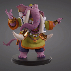 tbrender_2.gif Datei 3D Cartoon Elefant・Design für 3D-Drucker zum herunterladen