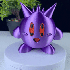 40FBE403-6808-448F-BF5E-9AE93D7870A4.gif Free STL file gengar kirby・3D printable model to download