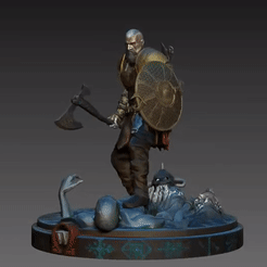 ezgif.com-gif-maker.gif Archivo STL God of war ( Kratos )・Modelo para descargar y imprimir en 3D, TheDreamDweller