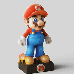 Super-Mario.gif Archivo STL Fanart de Super Mario- pose de pie- mascota del juego -Fanart・Objeto de impresión 3D para descargar