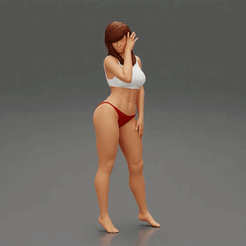 ezgif.com-gif-maker-3.gif 3D file Beautiful slim body of mid adult woman wearing bra and bikini・3D print design to download