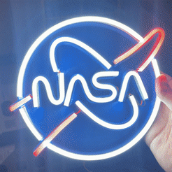 NASA-Video.gif STL file 3D Printed NASA Neon Model・Design to download and 3D print, PrintFeast