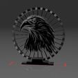 Animation1.gif Eagle Watching Its Prey - Suspended 3D - No Support - Thread Art STL