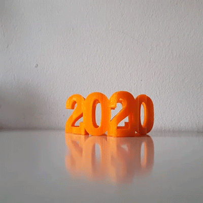 2020-poo.gif Archivo STL Texto de la vuelta - 2020 Poo・Objeto imprimible en 3D para descargar, master__printer