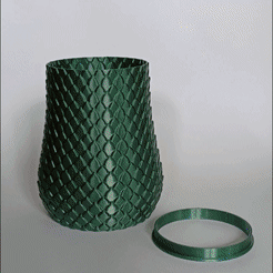GIF.gif Drachenschuppen-Pflanzgefäß / Aluminium-Pflanzgefäß / Vase Mode / Funktionelle Vase