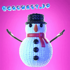 crlwaly-snowman.gif Gehäkelter Schneemann - Flexi Print in Place