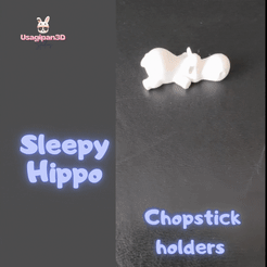 Holder-Post-para-Instagram-Quadrado-2.gif Fichier 3D Porte-baguettes Sleepy Hippo・Modèle imprimable en 3D à télécharger