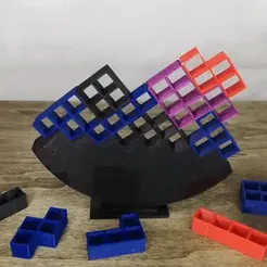 Jeu-d'équilibre-Tetris-3D.gif 3D-Datei 3D TETRIS PUZZLE・Design für 3D-Drucker zum herunterladen