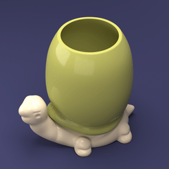 gifmaker_me-1.gif 3D file turtle vase・Model to download and 3D print