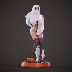 00_Sexy-ghost_a.gif STL file Sexy ghost / a・3D printable model to download