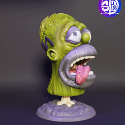GIF.gif STL file HOMERO SIMPSON ZOMBIE Hearing aid holder・3D print object to download