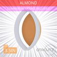 Almond~3.5in.gif Almond Cookie Cutter 3.5in / 8.9cm
