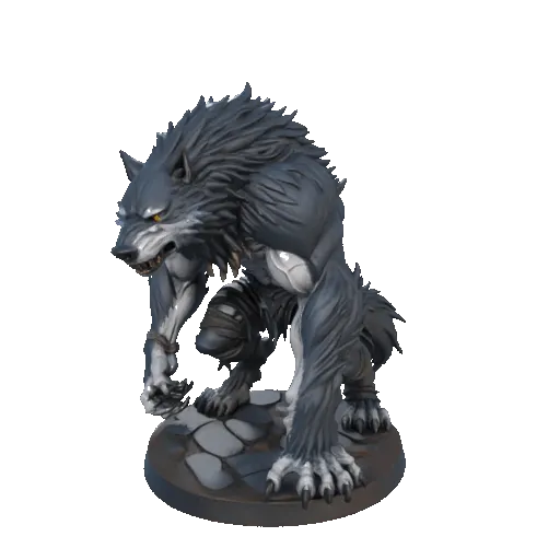 wolf-f.gif Werewolf, Custom Fantasy / D&D Miniature