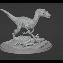 Diseño-sin-título.gif STL file Velociraptor III Jurassic Park (Dinosaur) | (Dinosaur) Raptor・3D printer model to download
