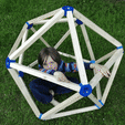3.gif STL file Regular icosahedron Dome Connector interconnection・3D printer model to download