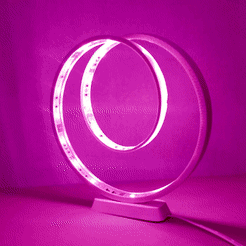 lamp-looping.gif STL file Led looping lamp・3D print object to download