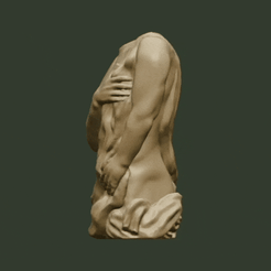 20230304_173501.gif STL file Antique male torso (candle)・Design to download and 3D print