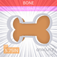 Bone~5.75in.gif Bone Cookie Cutter 5.75in / 14.6cm