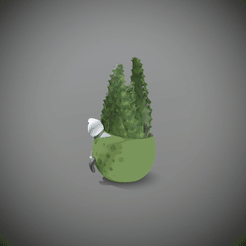 monster_planter_for_3d_print.gif Monster Planter for 3D print