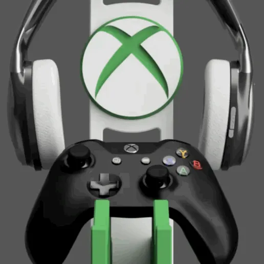 KS3DPrints-Dual-Controller-and-Headset-Stand-Xbox.gif Xbox Dual Controller & Headset Stand