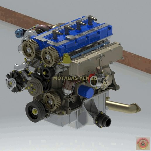 STL file FORD RS COSWORTH YB 4WD - ENGINE 🚙 ・3D printable model to ...