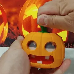 Pumpkin2_GIF.gif Archivo STL gratis Calabaza de Halloween que cambia de cara・Modelo para descargar y imprimir en 3D
