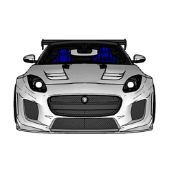 Jaguar-F-Type-R-2016.gif Archivo STL Jaguar F-TYPE R・Objeto para impresora 3D para descargar