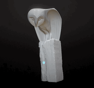 🦉 Nocturnae – Barn Owl Sculpture (STL - 3MF - BLEND)