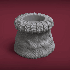 Comp-1_2.gif 3D file candle holder knitted bag・3D print design to download, REXER3D