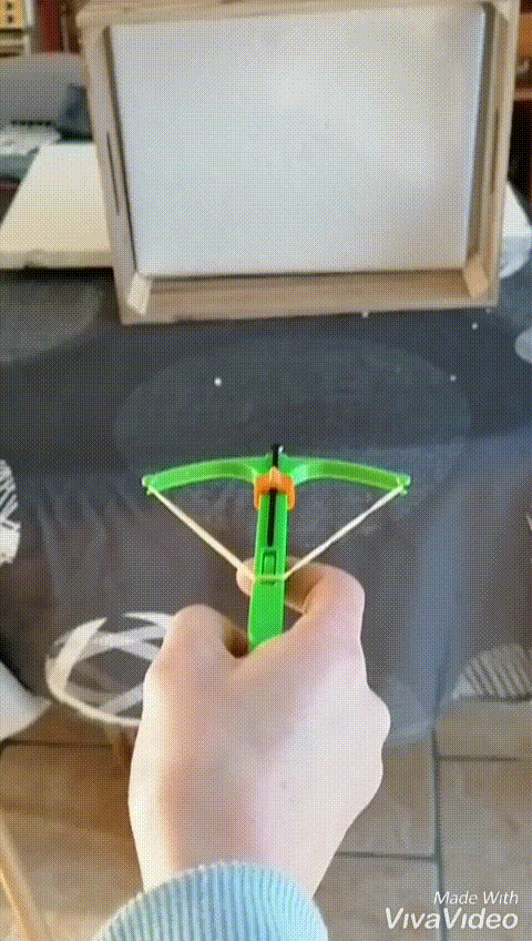 vidéo2.gif Fichier STL Arbalète print in place・Modèle à imprimer en 3D à télécharger, RFBAT