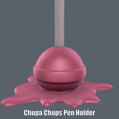 Chupa-Chups-Pen-Holder.gif STL file Lollipop Pen Holder (Easy print no support)・3D printable model to download, Alsamen