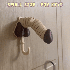 IMG_7319.gif STL file Dick Hanger for keys, bags, umbrella・3D print model to download