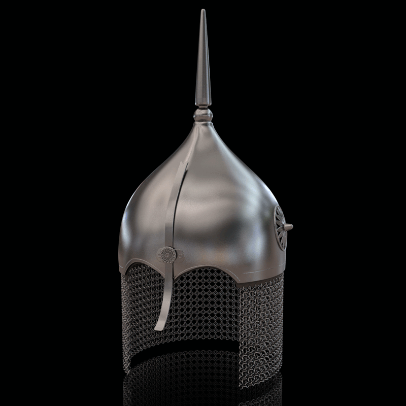 Turn-Table.gif Download STL file Juba Gladiator Helmet • 3D print design, KODAR