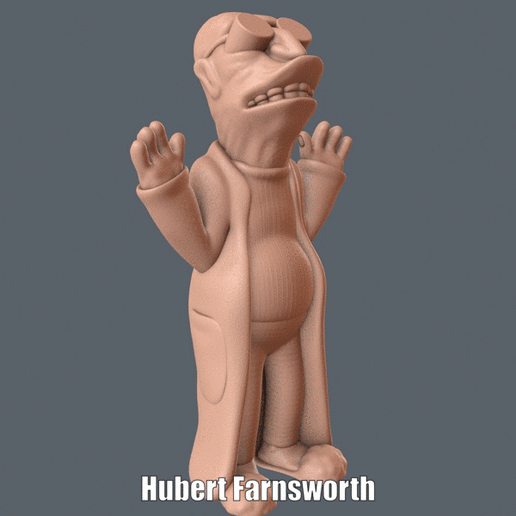 Hubert Farnsworth.gif STL-Datei Hubert Farnsworth (Easy print no support) kostenlos herunterladen • 3D-druckbare Vorlage, Alsamen