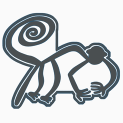 GIF.gif STL file MONKEY - NAZCA LINES / COOKIE CUTTER・3D printer design to download