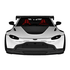Aston-Martin-Vantage-tuned.gif Fichier STL Aston Martin Vantage・Objet imprimable en 3D à télécharger