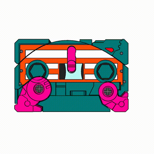 SLUGFEST_TRANSFORMATION.gif Transformers Legacy size Slugfest transformable cassette