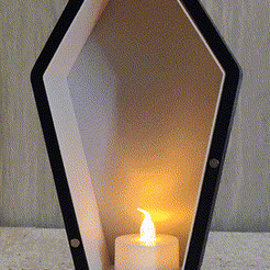 coffin-pumpkin.gif STL file Pumpkin Halloween cuffin tealight・3D printer design to download