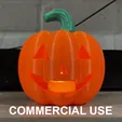 IMG_7860_Commercial.gif Smiling Jack-O-Lantern Pumpkin Light Up with Bottom Closure - Commercial Use