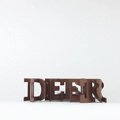 ezgif.com-gif-maker.gif Fichier STL Text Flip - Buste de cerf・Modèle imprimable en 3D à télécharger