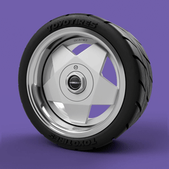 ezgif.com-gif-maker.gif Borbet Classic A Style - Scale Model Wheel set - 17-18" - Rim and Tyre