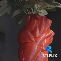 HEART.gif 3D file Realistic Heart Vase・3D printer model to download