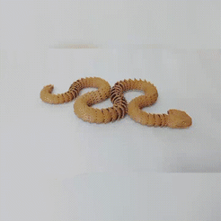 gif.gif 3MF file articulated spiky viper snake・Template to download and 3D print, Avoline3D