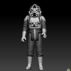 atatpilot2.gif 3D file Star Wars .stl AT-AT DRIVER .3D action figure .OBJ Kenner style.・3D printable design to download